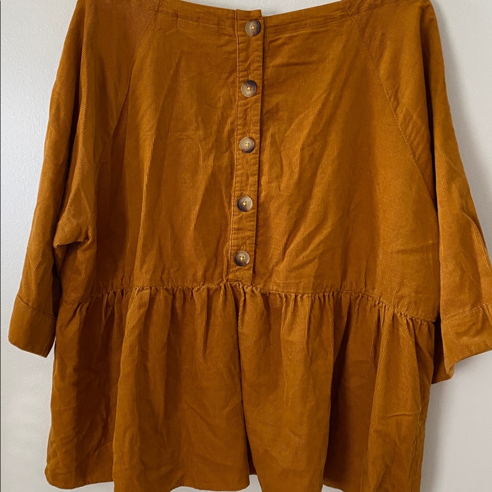 Anthropologie Mustard Blouse - Picture 4 of 7
